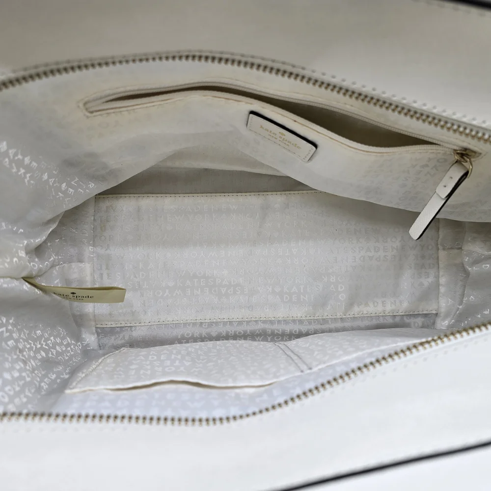 Kate Spade Cream and Black Tote with Detachable Strap - Picture 9 of 11